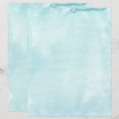 Light Aqua Blue Stationery-papier (Voorkant / Achterkant)