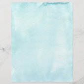Light Aqua Blue Stationery-papier (Voorkant)