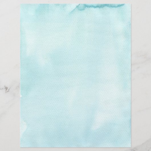 Light Aqua Blue Stationery-papier (Voorkant)