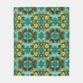Light Aqua Magnolia Winter Soft Fleece Blanket (Voorkant)