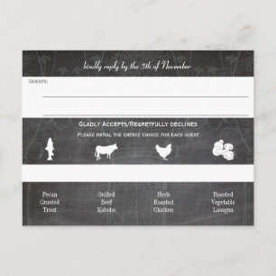 Light Aqua Mason Jar Chalkboard Wedding Uitnodiging Briefkaart