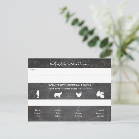 Light Aqua Mason Jar Chalkboard Wedding Uitnodiging Briefkaart (Staand voorkant)