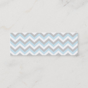 Light Aqua Turquoise Chevron Chic ZigZag Pattern Mini Visitekaartje