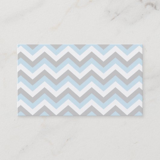 Light Aqua Turquoise Chevron Chic ZigZag Pattern Visitekaartje (Voorkant)