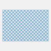 Light Aqua Turquoise Green Blue Pink Gingham Inpakpapier Vel (Voorkant 2)