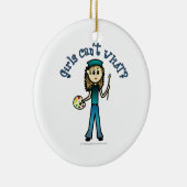 Light Artist Girl Keramisch Ornament (Rechts)