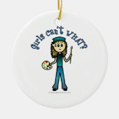 Light Artist Girl Keramisch Ornament (Voorkant)