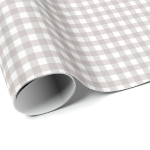 Light Ash Grey Simple Plaid Cadeaupapier
