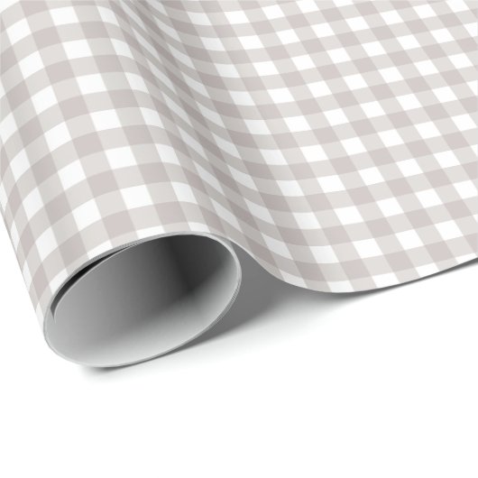 Light Ash Grey Simple Plaid Cadeaupapier (Rol Hoek)