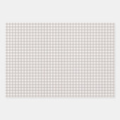 Light Ash Grey Simple Plaid Inpakpapier Vel (Voorkant 3)