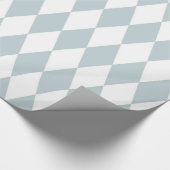 Light Baby Blue Diamond Modern Retro Patroon Cadeaupapier (Hoek)