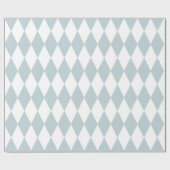 Light Baby Blue Diamond Modern Retro Patroon Cadeaupapier (Vlak)