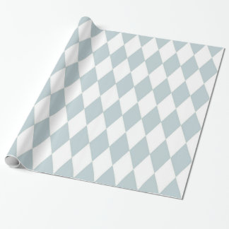 Light Baby Blue Diamond Modern Retro Patroon Cadeaupapier