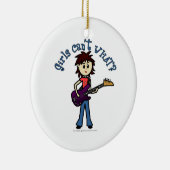 Light Bass Guitar Girl Keramisch Ornament (Rechts)