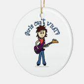 Light Bass Guitar Girl Keramisch Ornament (Links)