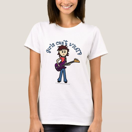 Light Bass Guitar Girl T-shirt (Voorkant)