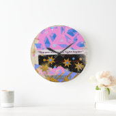 Light Begins Gem Clock – Pink & Gold Glow Grote Klok (Huis)