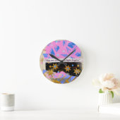 Light Begins Gem Clock – Radiant Pink & Gold Desig Ronde Klok (Huis)