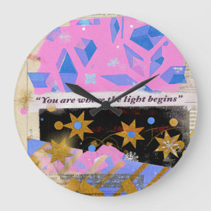 Light Begins Gem Klok – Roze & Gouden Gloed