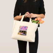 Light Begins Gem Tote – Roze & Gouden Glans Mini Tote Bag (Voorkant (product))