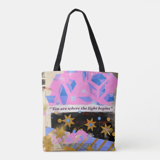 Light Begins – Modern Art Tas (Achterkant)