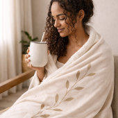 Light Beige Botanica Sherpa Blanket Deken