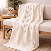 Light Beige Botanica Sherpa Blanket Deken