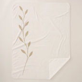 Light Beige Botanica Sherpa Blanket Deken (Voorkant)