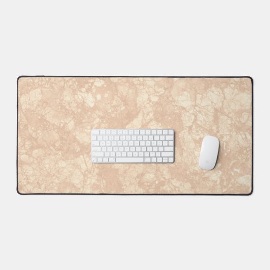 Light Beige Cream Marble Terrazzo Texture Bureaumat (Keyboard & Muis)