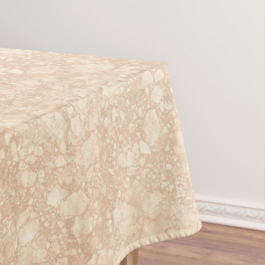 Light Beige Cream Marble Terrazzo Texture Tafelkleed (Voorbeeld)