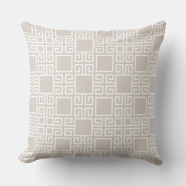 Light Beige Geometric/Love I Corinthians 13 Pillow Kussen (Voorkant)