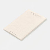 Light Beige Linen Texture Personalized Post-it® Notes (Schuin)