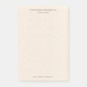 Light Beige Linen Texture Personalized Post-it® Notes (Voorkant)