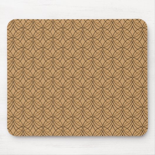 Light Beige Metro Retro Mousepad Muismat (Voorkant)