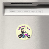 Light Biker Girl Magneet (Insitu (Vaatwasser))