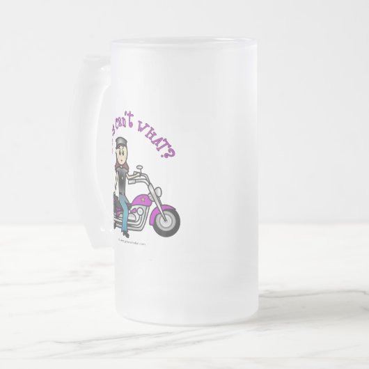Light Biker Girl Matglas Bierpul (Voorkant links)