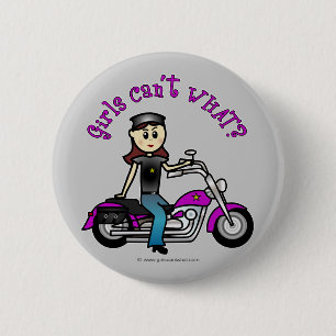 Light Biker Girl Ronde Button 5,7 Cm