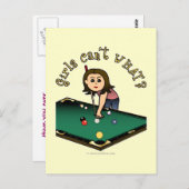 Light Billiards Girl Briefkaart (Voorkant / Achterkant)