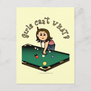 Light Billiards Girl Briefkaart