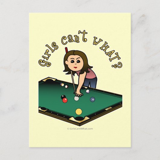 Light Billiards Girl Briefkaart (Voorkant)