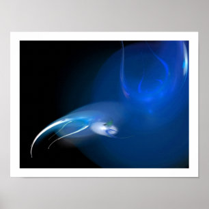 LIGHT BIRD IN BLUE POSTER