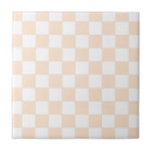 Light Bisque Checkerboard Tegeltje (Voorkant)