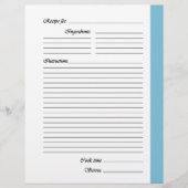 Light Blue 2-side Recipe Pages (Voorkant)