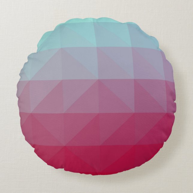 Light BLUE abstract mosaic pattern. Colorful abstr Rond Kussen (Voorkant)