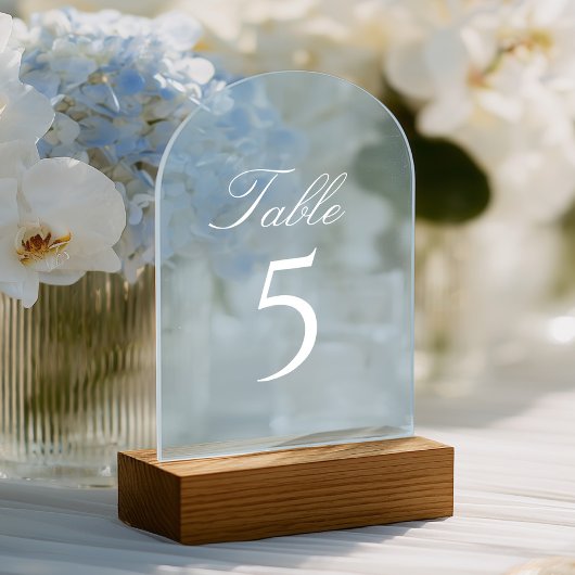 Light Blue Acrylic Wedding Table Number Acryl Uitnodigingen