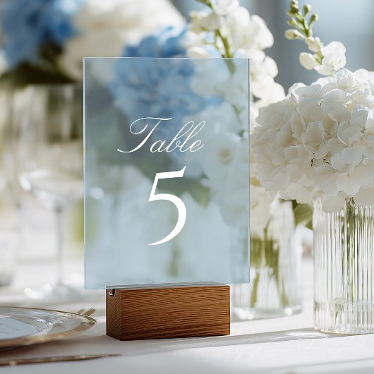 Light Blue Acrylic Wedding Table Number Acryl Uitnodigingen