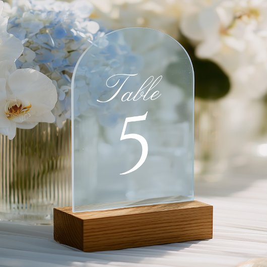 Light Blue Acrylic Wedding Table Number Acryl Uitnodigingen