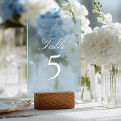 Light Blue Acrylic Wedding Table Number Acryl Uitnodigingen