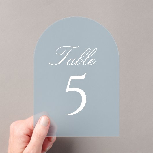 Light Blue Acrylic Wedding Table Number Acryl Uitnodigingen (Insitu (Draagbaar))