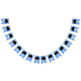 Light Blue Afstuderen Gefeliciteerd partijidee Vlaggetjes